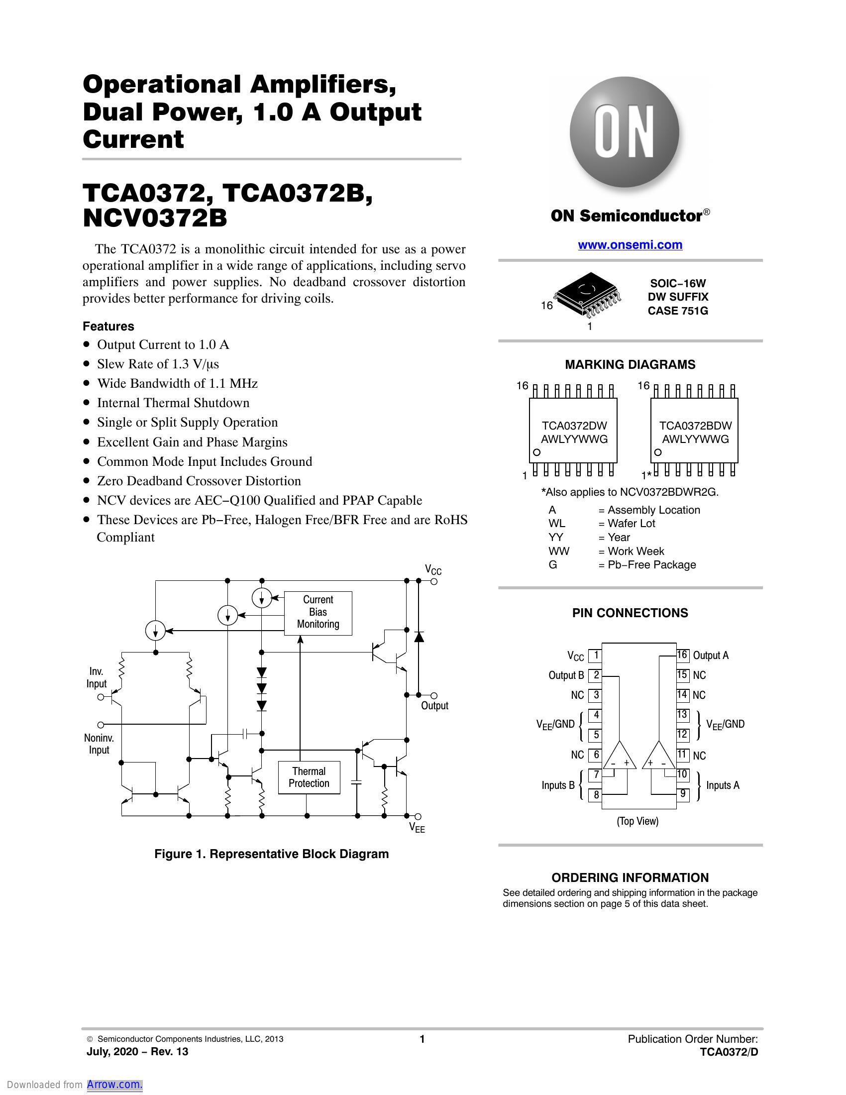 TCA0372DP1G Datasheet Pinout ON Semiconductor AiEMA, 53% OFF